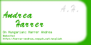 andrea harrer business card